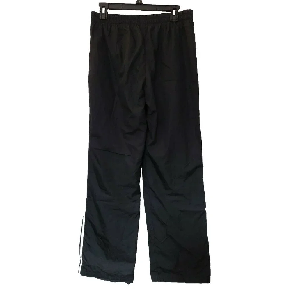 Nike Womens Track Windbreaker Y2K Vintage Lined Pants Black Medium Gray Label